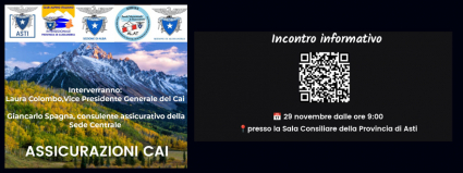 Evento informativo &quot;Assicurazioni Cai&quot; - Sabato 29-11-2025